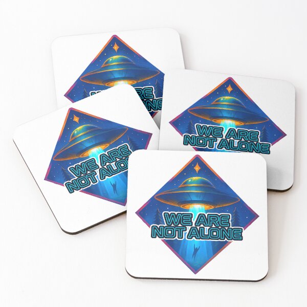 Item preview, We Are Not Alone – Neon UFO Abduction Design designed and sold by averagejoekster.
