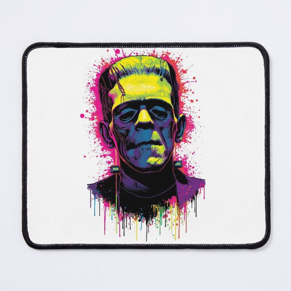 Item preview, Neon Splash Frankenstein – Electric Horror Pop Art designed and sold by snoezelstudio.