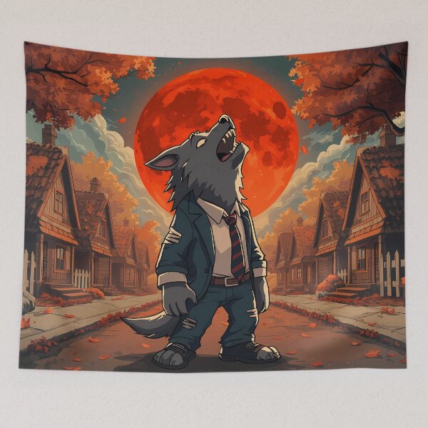 Item preview, Business Werewolf Under the Blood Moon designed and sold by Whimsy-Grove.
