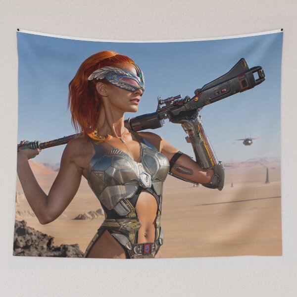 Item preview, The Desert wasteland wanderer cyberpunk style character designed and sold by Vintage Designs +.
