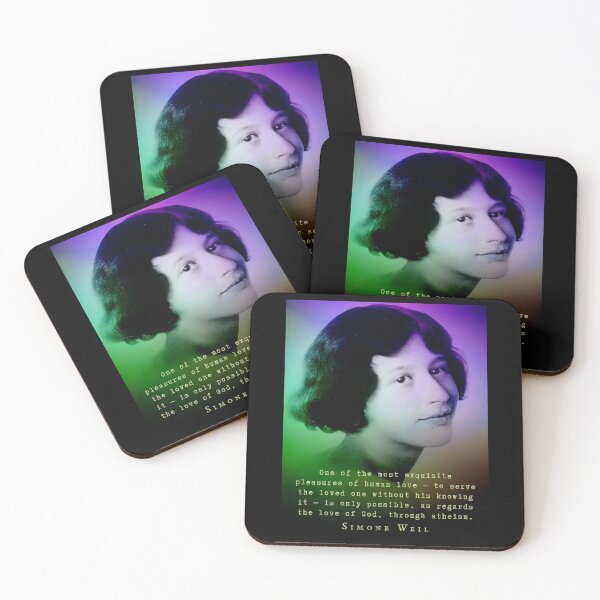 Item preview, imone Weil quote: One of the most exquisite pleasures of human love...is only possible, as regards the love of God, through atheism. designed and sold by artbleed.