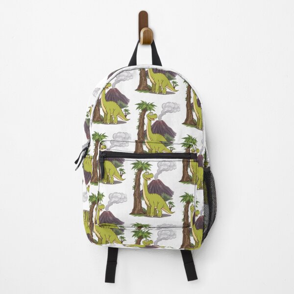 Item preview, Happy Dinosaur Cartoon with Volcano | Cute Kids Design designed and sold by snoezelstudio.