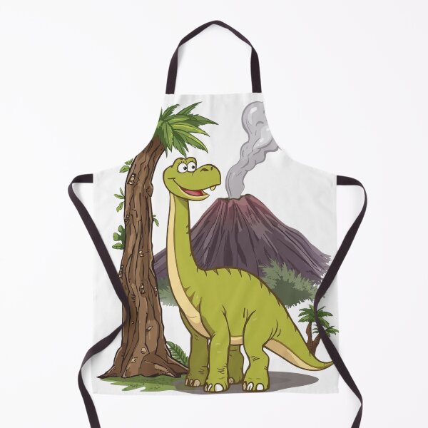 Item preview, Happy Dinosaur Cartoon with Volcano | Cute Kids Design designed and sold by snoezelstudio.