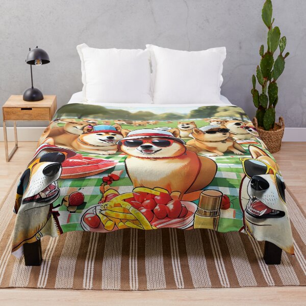 Item preview, Shiba Picnic Party designed and sold by ONYX Pixee.