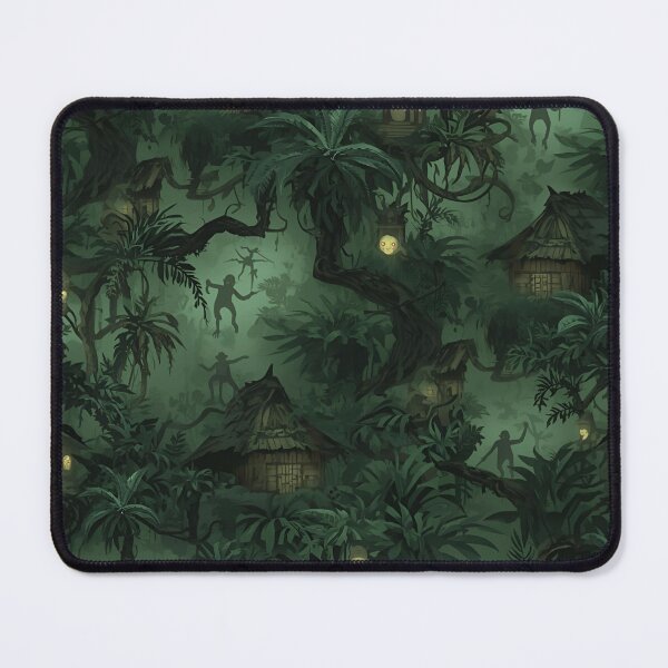 Item preview, Monkey Curse Village — Haunted Jungle Seamless Pattern designed and sold by kabucino.