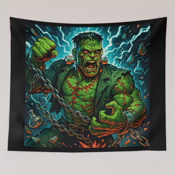 Item preview, Frankenstein Unleashed – Powerful Electric Monster Art designed and sold by DamianRoy88.