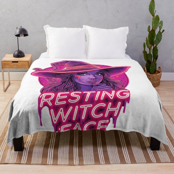 Item preview, Resting Witch Face | Neon Witch Pop Art Halloween Design designed and sold by snoezelstudio.