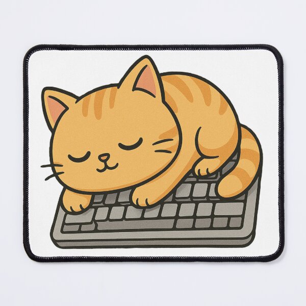 Item preview, Keyboard!!! I’m Sleep Here Now – Funny Cat designed and sold by barkandmeow.