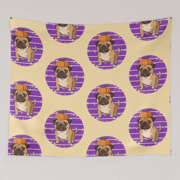 Item preview, a dog with a pumpkin on its head / cool Halloween designed and sold by AstronautMerch.