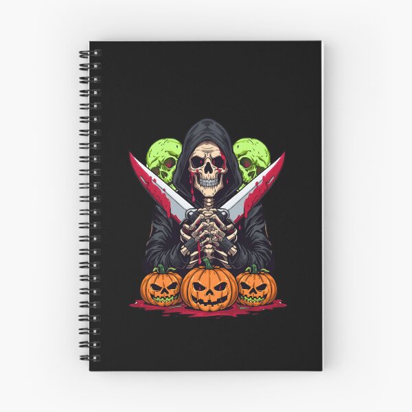 Item preview, Skeleton Chef with Burger Blades | Creepy Halloween Kitchen Horror Art designed and sold by ColorSplash123.