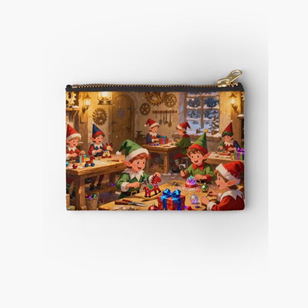 Item preview, Santa’s Workshop Cheerful Elves Making Toys at Christmas designed and sold by acceleratorhams.