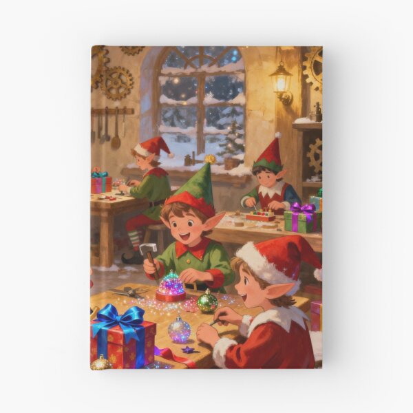 Item preview, Santa’s Workshop Cheerful Elves Making Toys at Christmas designed and sold by acceleratorhams.