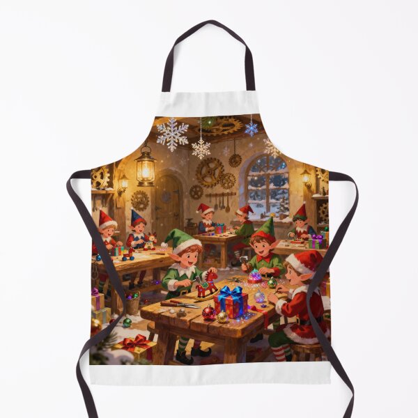 Item preview, Santa’s Workshop Cheerful Elves Making Toys at Christmas designed and sold by acceleratorhams.