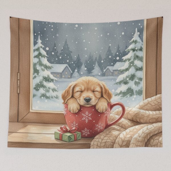Item preview, Christmas Puppy & Cocoa Sticker Pack | Cozy Winter Mug Stickers designed and sold by MerchYouSearch.