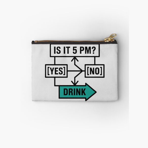 Item preview, Minimalist Humor Flowchart: When Every Answer Means Drink designed and sold by SplashTastic.