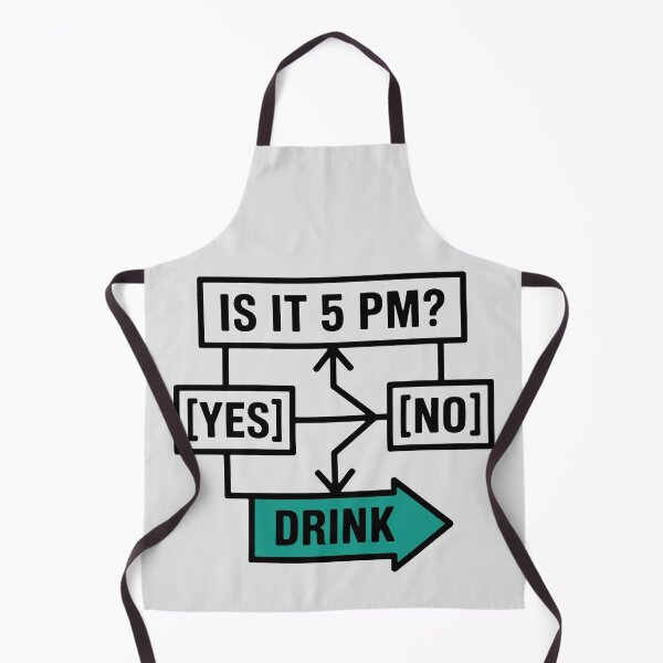 Item preview, Minimalist Humor Flowchart: When Every Answer Means Drink designed and sold by SplashTastic.
