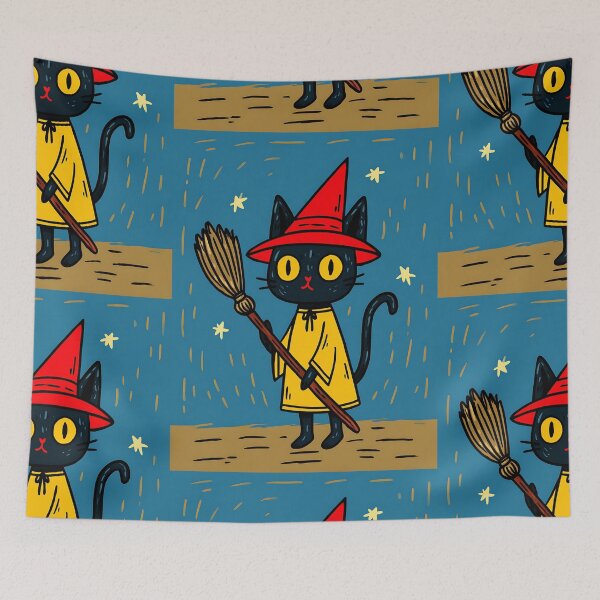 Item preview, Spooky Witchy Cat designed and sold by bapupa.