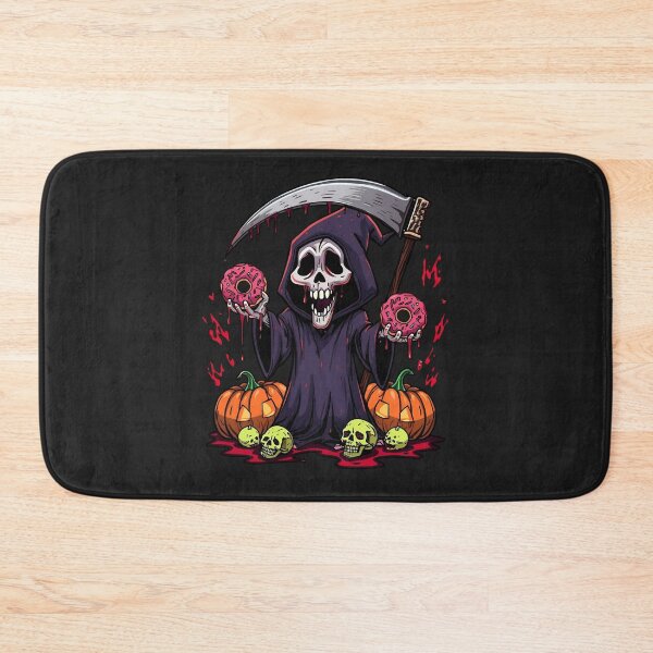 Item preview, Sweet Tooth Reaper | Funny Halloween Grim Reaper Donut Artwork designed and sold by ColorSplash123.