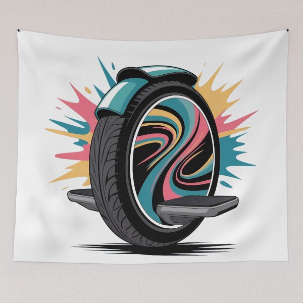 Item preview, Color Burst Electric Unicycle – Vibrant Modern EUC Design for Riders designed and sold by VividOrganica.