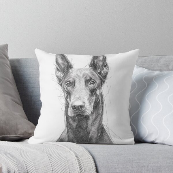 Item preview, Dobermann Dog Drawing designed and sold by Leon Woods Pencil Art.