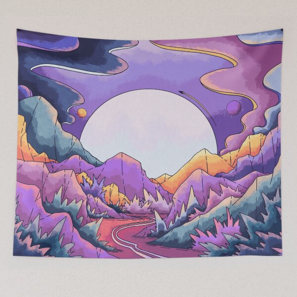 Item preview, Road through the purple land designed and sold by Swadeillustrations.