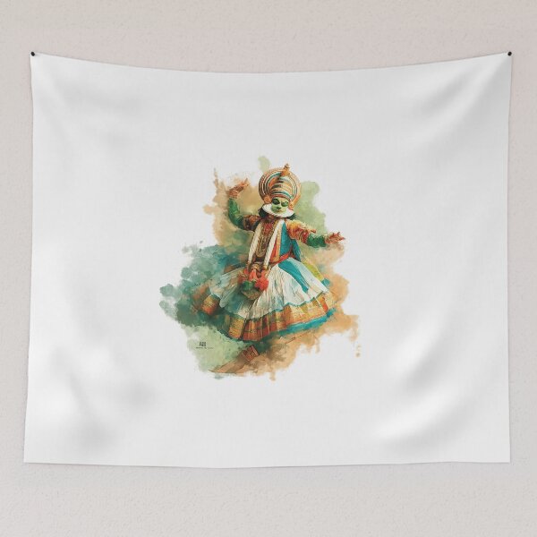 Item preview, Watercolor Kathakali Dancer designed and sold by NAIRVANA.
