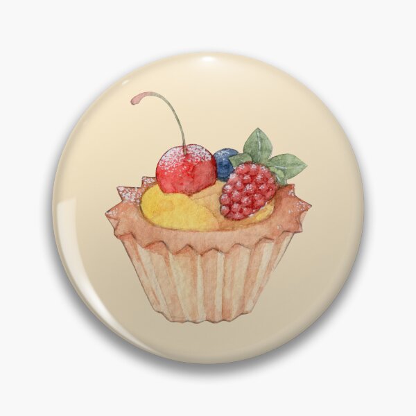 Item preview, Berry Bliss Fruit Tart – Watercolor Pastry Illustration (Cutout) designed and sold by EmeraldeaArt.