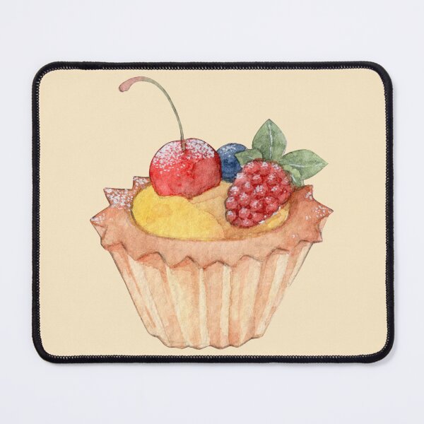 Item preview, Berry Bliss Fruit Tart – Watercolor Pastry Illustration (Cutout) designed and sold by EmeraldeaArt.