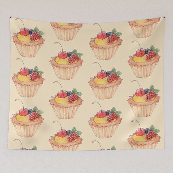 Item preview, Berry Bliss Fruit Tart – Watercolor Pastry Illustration (Cutout) designed and sold by EmeraldeaArt.