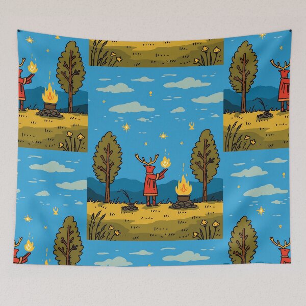 Item preview, Witchcore Aesthetic: Deer's Forest Ritual designed and sold by bapupa.