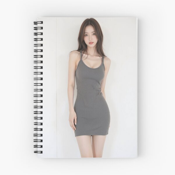 Item preview, Elegant Woman in Gray Knit Dress designed and sold by SEIMEI2025.