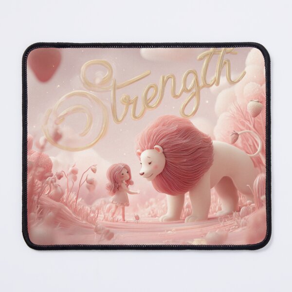 Item preview, Strength – Strawberry Pink Tarot Illustration designed and sold by PrettyB888.