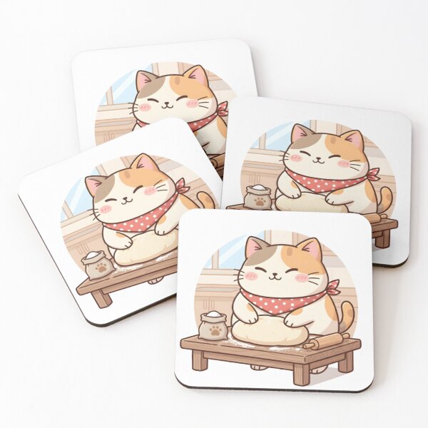 Item preview, Cat Baking | Making Biscuits | Cute Baker Kitten Design designed and sold by Outline Studio.