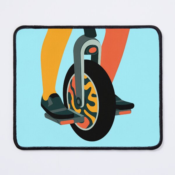 Item preview, Futuristic Electric Unicycle Rider– Minimal Tech-Inspired EUC Art designed and sold by VividOrganica.