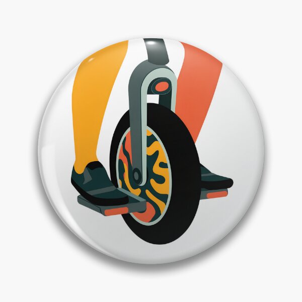 Item preview, Futuristic Electric Unicycle Rider– Minimal Tech-Inspired EUC Art designed and sold by VividOrganica.