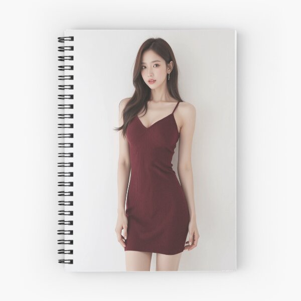 Item preview, Charming Woman in Wine Red Knit Dress designed and sold by SEIMEI2025.