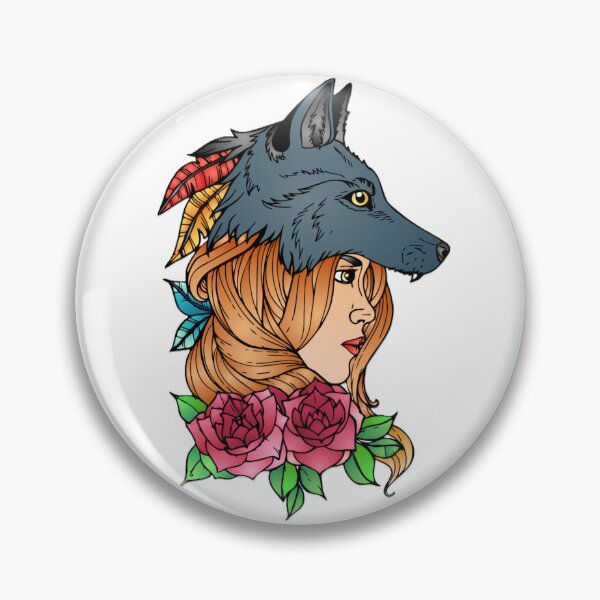 Item preview, beautiful woman and wolf designed and sold by SSA-Design.