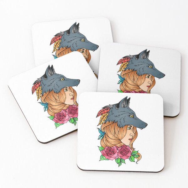 Item preview, beautiful woman and wolf designed and sold by SSA-Design.