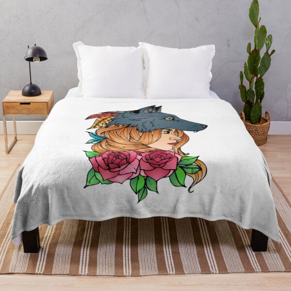 Item preview, beautiful woman and wolf designed and sold by SSA-Design.