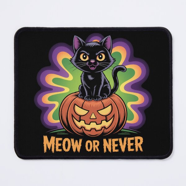 Item preview, Meow Or Never, funny Cat halloween designed and sold by NoetherSym.