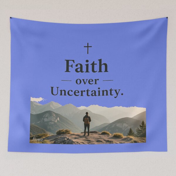 Item preview, Faith Over Uncertainty – Trust God Design,  designed and sold by PaintMeWorld.