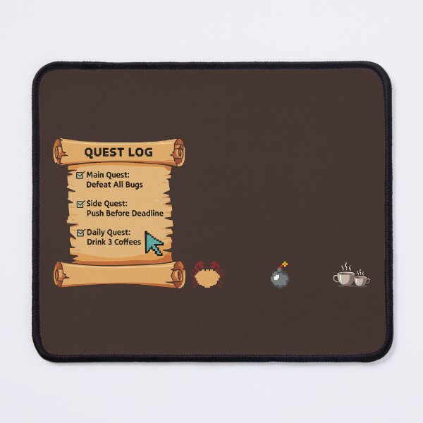 Item preview, Quest Log: Defeat All Bugs – Funny Programmer Design designed and sold by VenDecoArt.