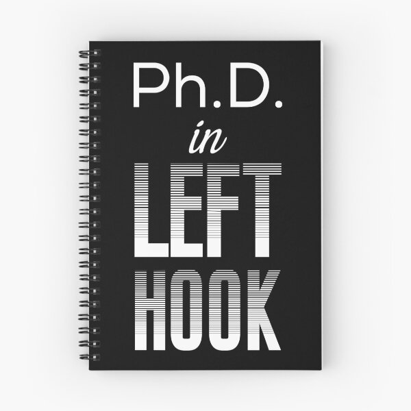 Item preview, Ph.D. in Left Hook – Funny Boxing Pun Design designed and sold by simpledarkwavewisdom.