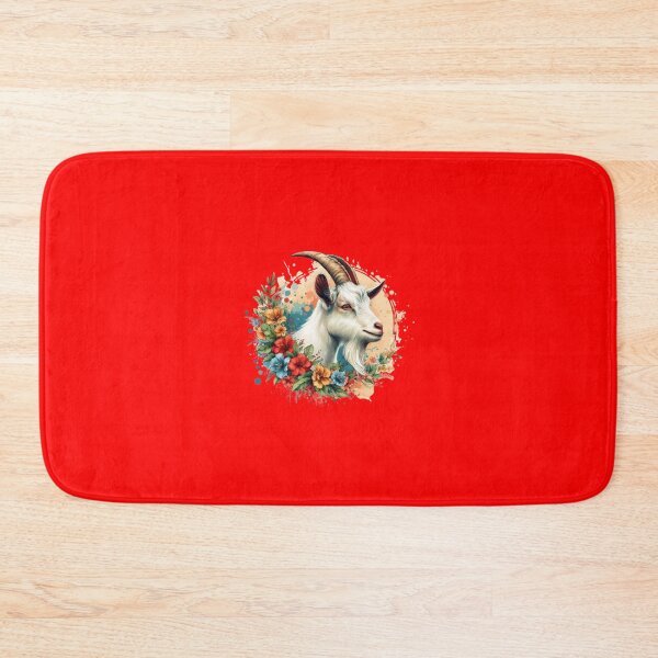Item preview, A goat with various leaves and colorful flowers designed and sold by Marcoshop10.