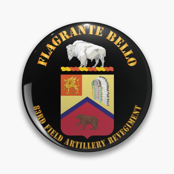 Artikelvorschau, Armee – COA – Flagrante Bello – 83. Feldartillerie-Regiment entworfen und verkauft von Military Insignia Products.