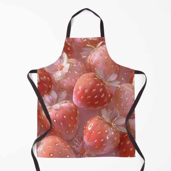 Item preview, Rose-Gold Strawberry Pattern – Strawberry Pink Pastel Couture Design designed and sold by PrettyB888.