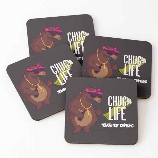 Item preview, Chug Life – Funny Party Bear with Beer | Funny alcohol & festival design for friends, students & beer lovers designed and sold by ShirtyByDanny.