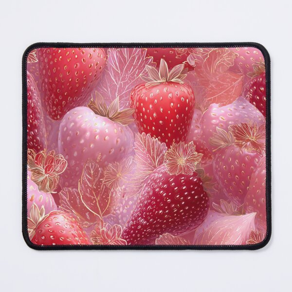 Item preview, Luxurious Rose-Gold Strawberry Pattern – Strawberry Pink Pastel Design designed and sold by PrettyB888.
