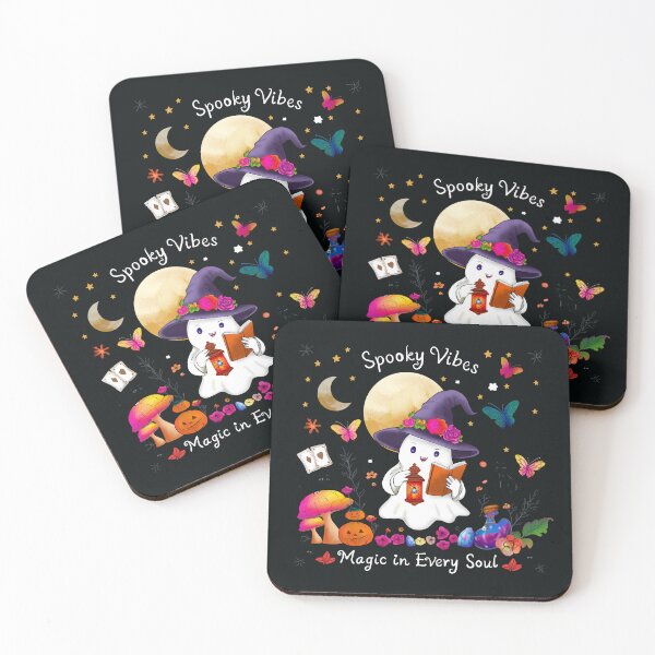 Item preview, Whimsical Witch Ghost, Cute Halloween Magic Illustration designed and sold by Dreamy Ocean Art.
