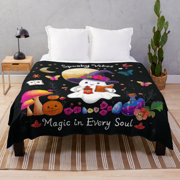 Item preview, Whimsical Witch Ghost, Cute Halloween Magic Illustration designed and sold by Dreamy Ocean Art.